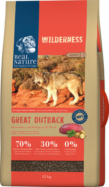 Adult Wilderness Great Outback kanin, kænguru & okse 12 kg - Maxi Zoo Danmark