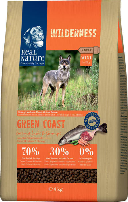 Adult Wilderness Green Coast Mini laks & rejer 4 kg - Maxi Zoo Danmark
