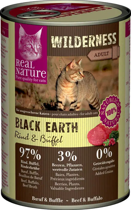 Adult Wild. Black Earth, dåse okse & bøffel 400 g REAL NATURE