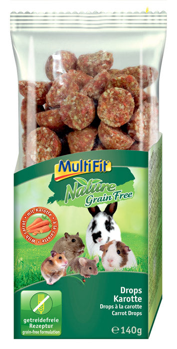 Drops mixkornfri gulerod 140 g - Maxi Zoo Danmark