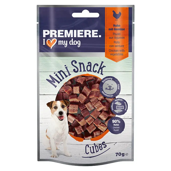Mini Cubes kylling gulerod & spinat 70 g - Maxi Zoo Danmark