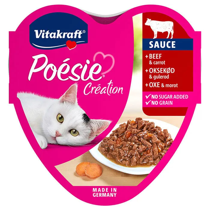 Adult Poésie Création sauce, alu-bakke oksekød & gulerod 85 g - Maxi Zoo Danmark