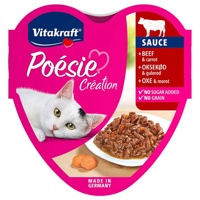 Adult Poésie Création sauce, alu-bakke oksekød & gulerod 85 g - Maxi Zoo Danmark