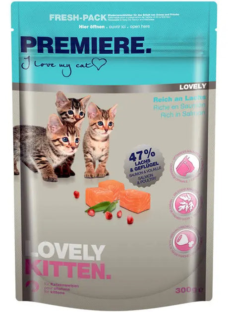 Kitten Lovely fjerkræ og laks 300 g - Maxi Zoo Danmark
