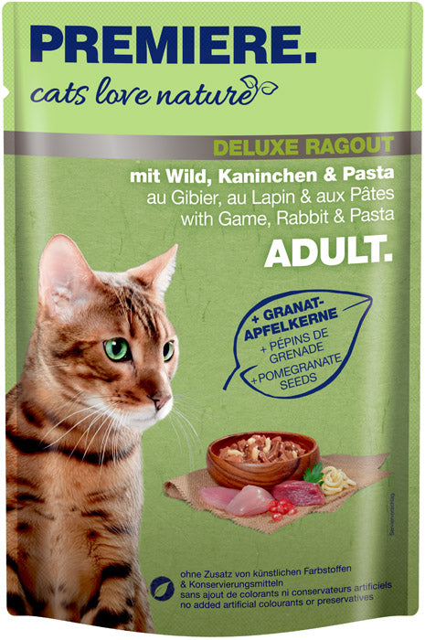 Adult Deluxe Ragout, pouch vildt, kanin & pasta 100 g
