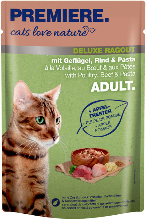 Adult Deluxe Ragout, pouch fjerkræ, okse & pasta 100 g