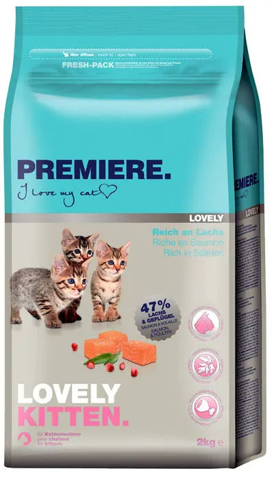 Kitten Lovely fjerkræ og laks 2 kg - Maxi Zoo Danmark