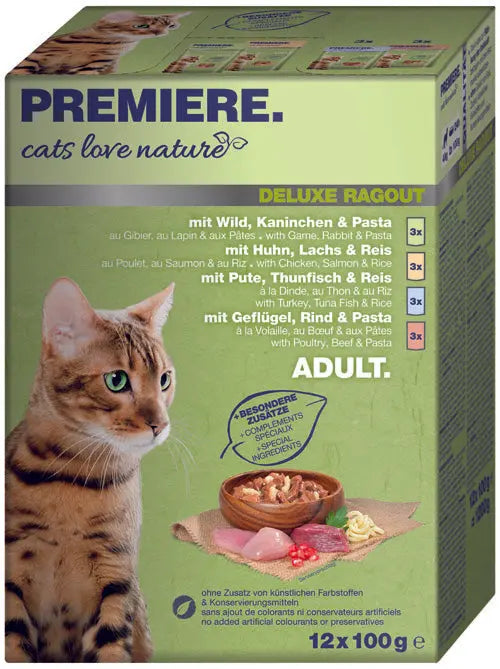 Adult Deluxe Ragout menub. pou 4 varianter 12x100 g - Maxi Zoo Danmark