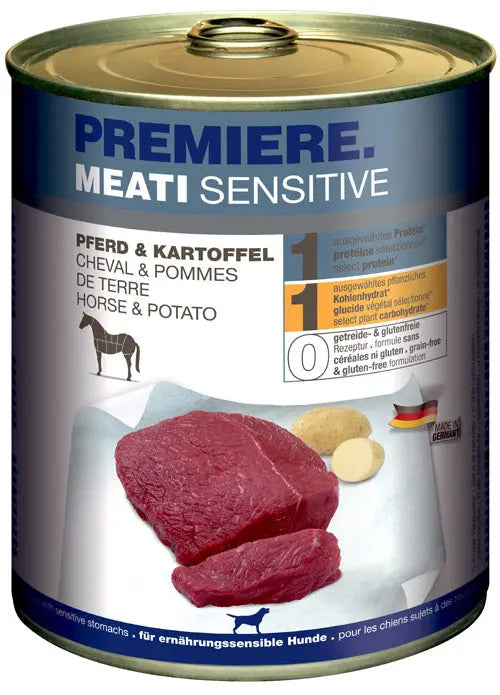 Adult Meati Sensitive, dåse hest & kartoffel 800 g - Maxi Zoo Danmark