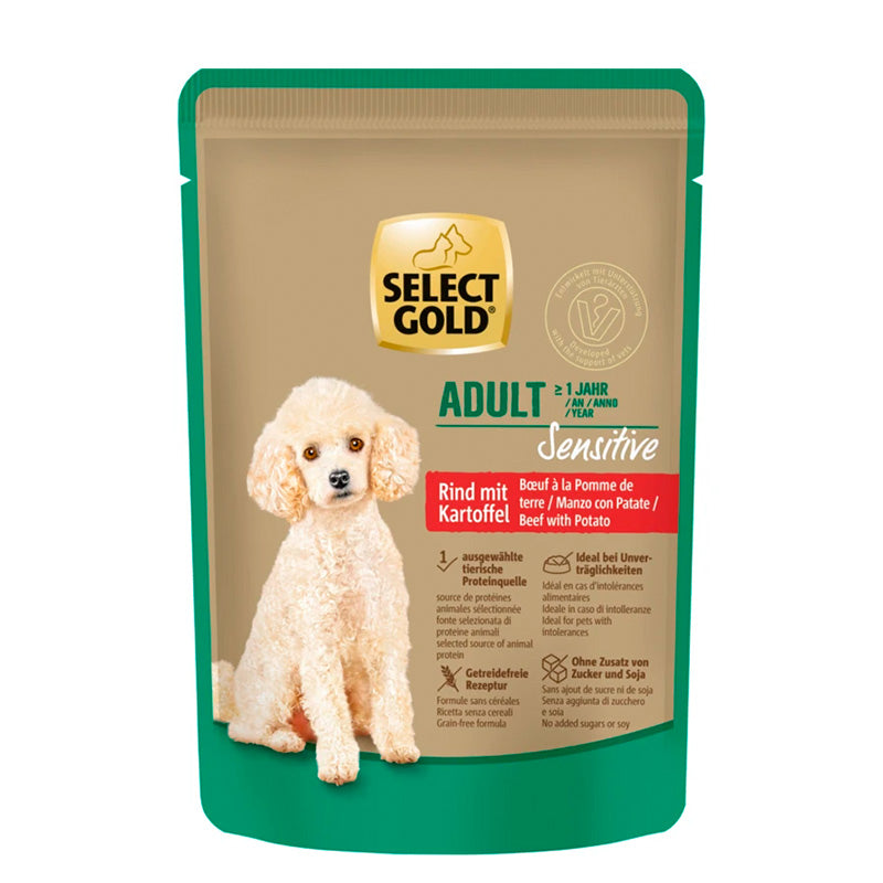 Adult Sensitive Mini Pouch okse & kartoffel 100 g