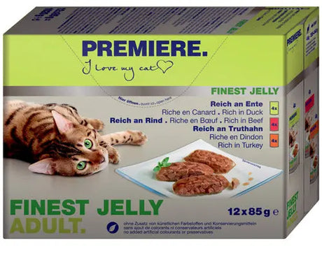 Adult Finest Jelly, menuboks 3 varianter 12x85 g - Maxi Zoo Danmark