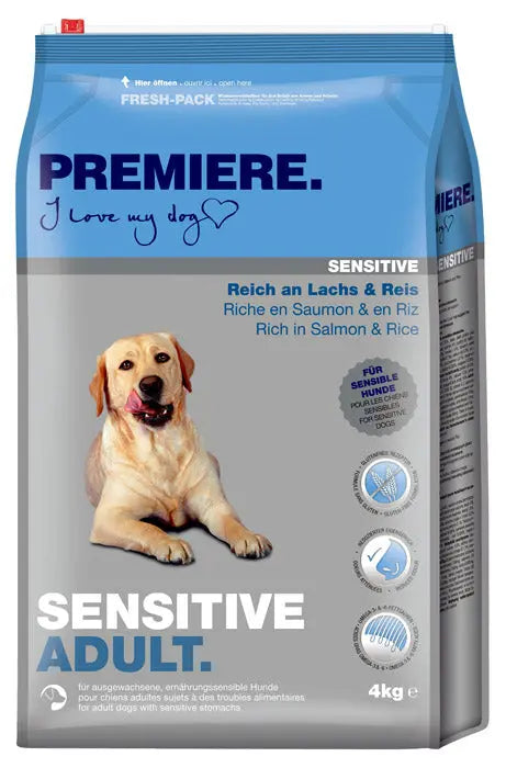 Adult Sensitive laks & ris 4 kg PREMIERE