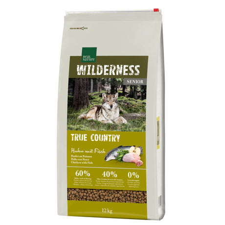 Senior Wilderness True Country kylling, laks & sild 12 kg - Maxi Zoo Danmark