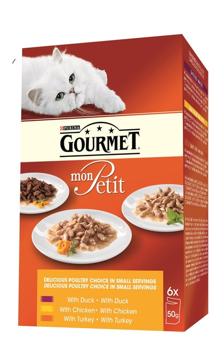 Adult, menuboks pouch kylling 3 varianter 6x50 g - Maxi Zoo Danmark