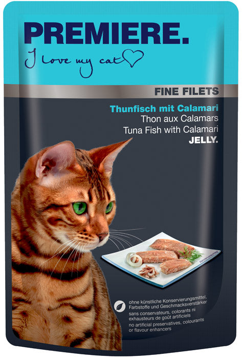 Adult Fine Filets Jelly, pouch tun & blæksprutte 100 g - Maxi Zoo Danmark