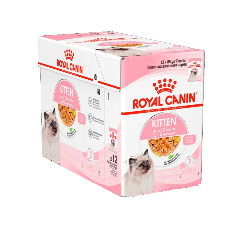 Kitten Jelly, menuboks pouch 12x85 g - Maxi Zoo Danmark