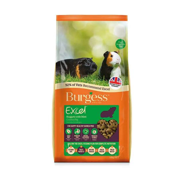 Burgess Excel Marsvin Mint 10 kg - Maxi Zoo Danmark