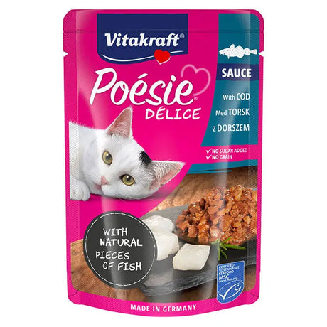 Adult Poésie Délice Sauce, pouch torsk 85 g - Maxi Zoo Danmark