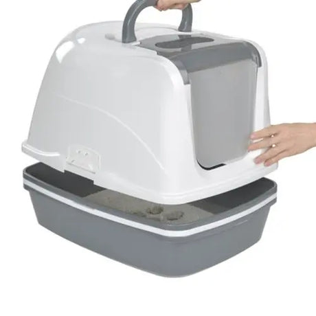 Kattetoilet Clean Cat m/si 43x57x45 cm mørkegrå - Maxi Zoo Danmark