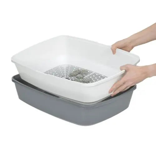 Kattetoilet Clean Cat m/si 43x57x45 cm mørkegrå - Maxi Zoo Danmark