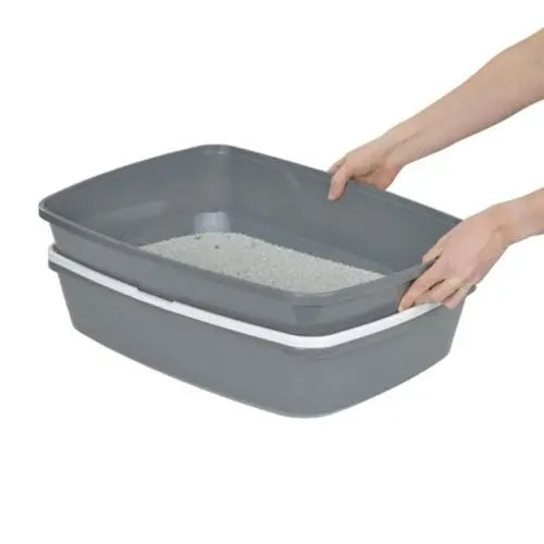 Kattetoilet Clean Cat m/si 43x57x45 cm mørkegrå - Maxi Zoo Danmark