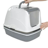 Kattetoilet Clean Cat m/si 43x57x45 cm mørkegrå - Maxi Zoo Danmark
