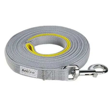 Sporline m/løkke flad 10 m grå/gul - Maxi Zoo Danmark