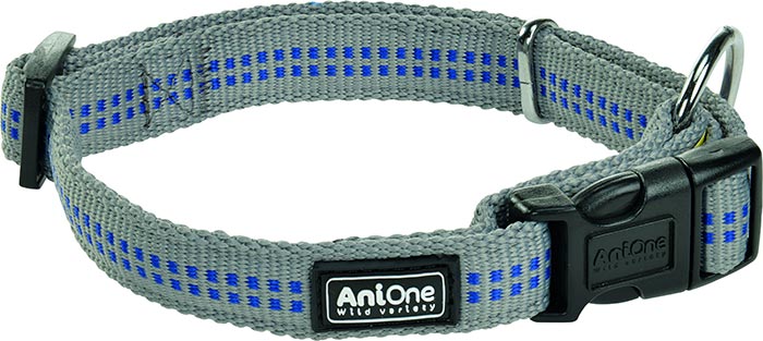 Nylonhalsbånd Comfort 35-53 cm grå