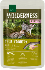 Kitten Wild. True Country, pou kylling & laks 85 g - Maxi Zoo Danmark