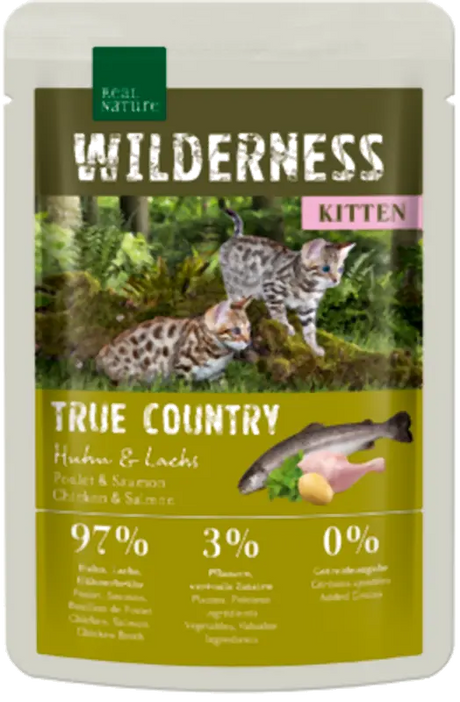 Kitten Wild. True Country, pou kylling & laks 85 g - Maxi Zoo Danmark