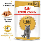 Adult Paté, menuboks pouch British Shorthair 12x85 g - Maxi Zoo Danmark