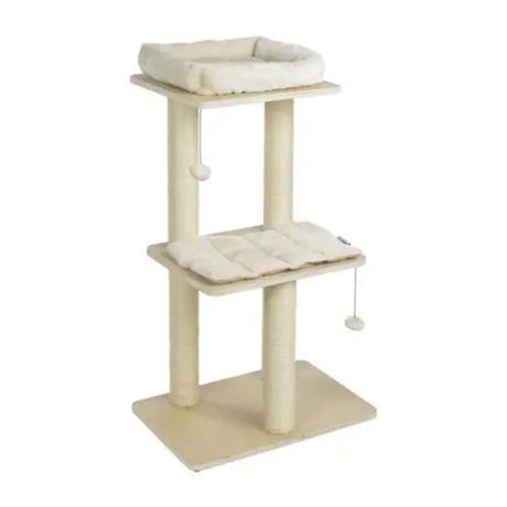 Kradsemiljø Lilly m/2platforme 60x40x105cm beige - Maxi Zoo Danmark