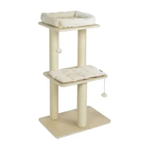 Kradsemiljø Lilly m/2platforme 60x40x105cm beige - Maxi Zoo Danmark