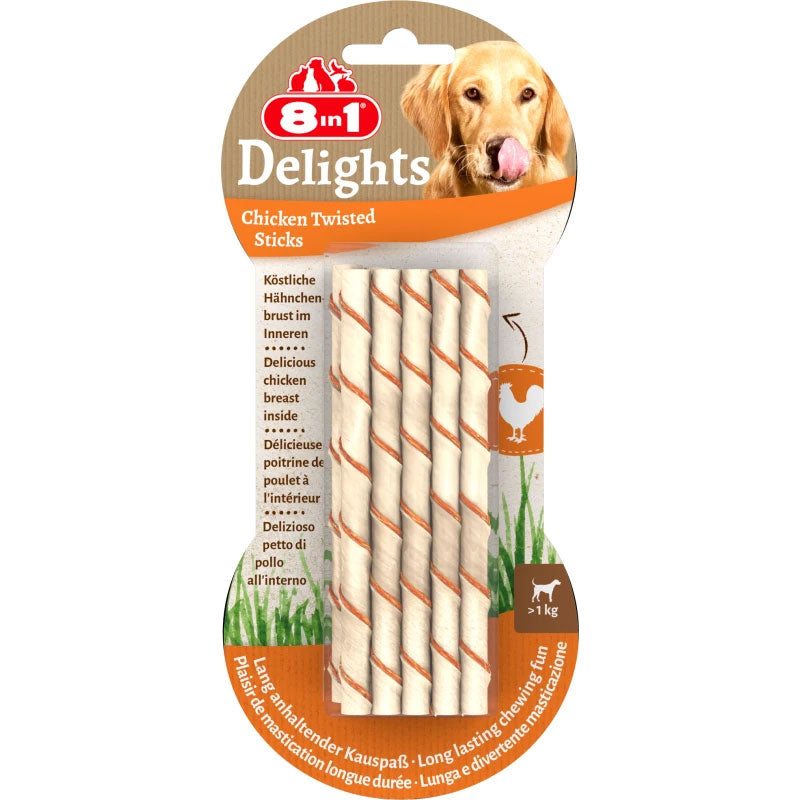 Tyggeben Delights Twistedkylling 10 stk - Maxi Zoo Danmark