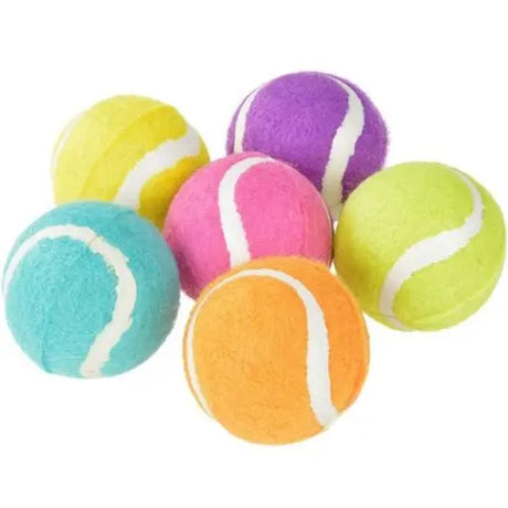 Tennisbold 6 stk ass. farver Ø 6 cm - Maxi Zoo Danmark