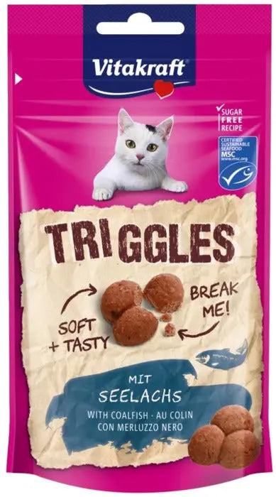 Triggles kattesnack med sej 40 g - Maxi Zoo Danmark