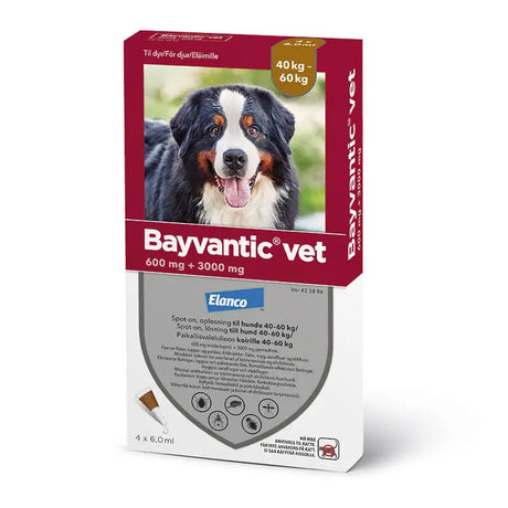 Flåt- & loppemiddel hund 40-60 kg - 4x6,0 ml - Maxi Zoo Danmark