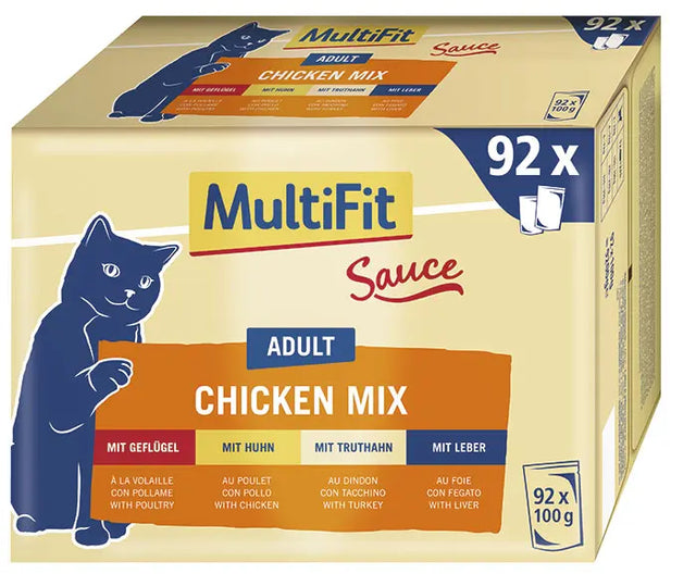 Adult Sauce menuboks kyllingemix 92 x 100 g - Maxi Zoo Danmark