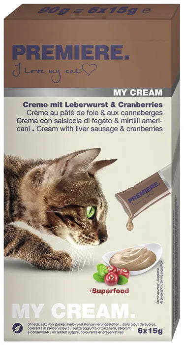 My Cream lever & tranebær 6x15 g - Maxi Zoo Danmark