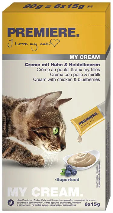My Cream kylling & blåbær 6x15 g - Maxi Zoo Danmark