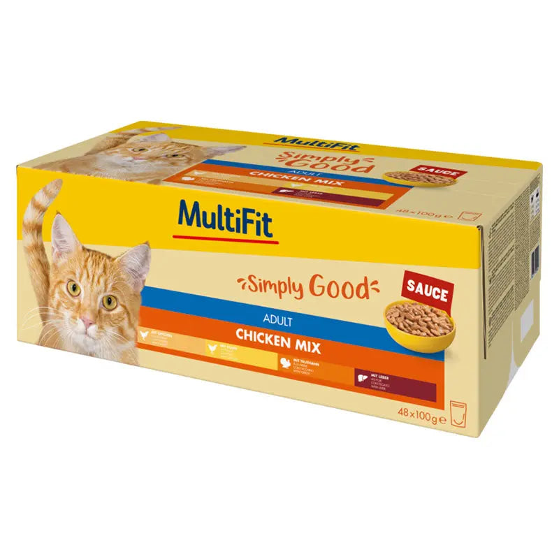 Adult Sauce, menuboks kylling mix 48 x 100 g - Maxi Zoo Danmark