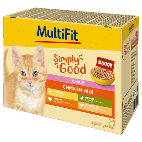 Junior Sauce, menuboks kylling mix 12x100 g - Maxi Zoo Danmark