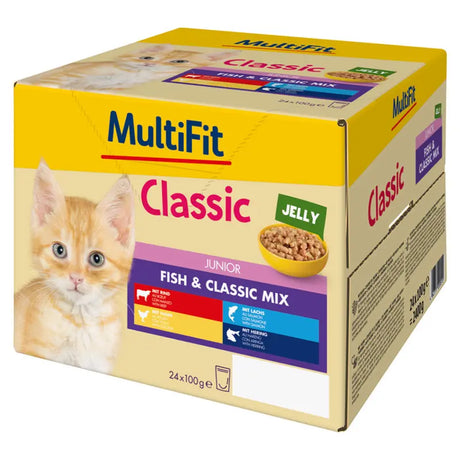 Junior Jelly, menuboks fisk & classic mix 24 x 100 g - Maxi Zoo Danmark