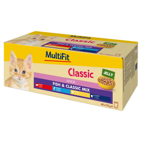 Junior Jelly, menuboks fisk & classic mix 48 x 100 g - Maxi Zoo Danmark