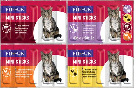 Mini sticks mix 20 x 2 g - Maxi Zoo Danmark