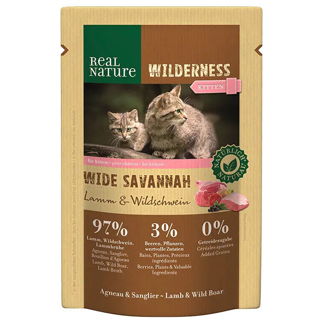 Kitten Wilderness Wide Savanna 85 g - Maxi Zoo Danmark