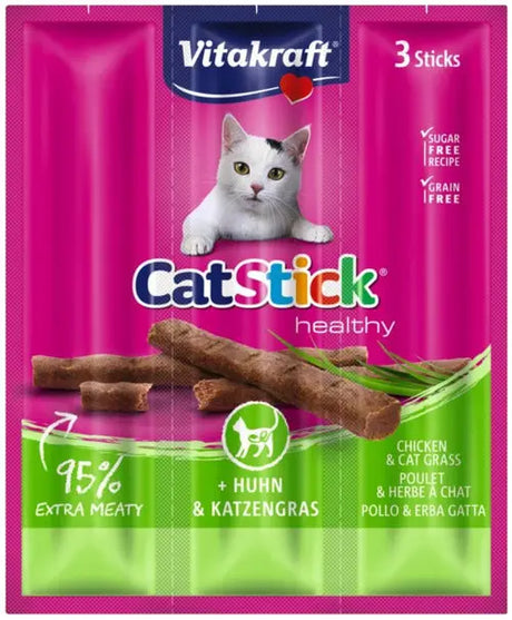 Cat-Stick Mini kylling, kattegræs 6x6 g - Maxi Zoo Danmark