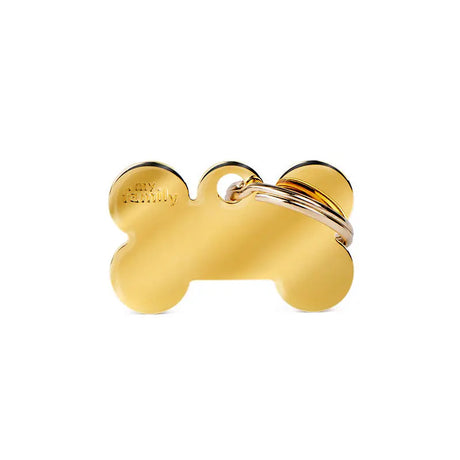 Navneskilt ben guld lille small 1,9x3 cm guld - Maxi Zoo Danmark