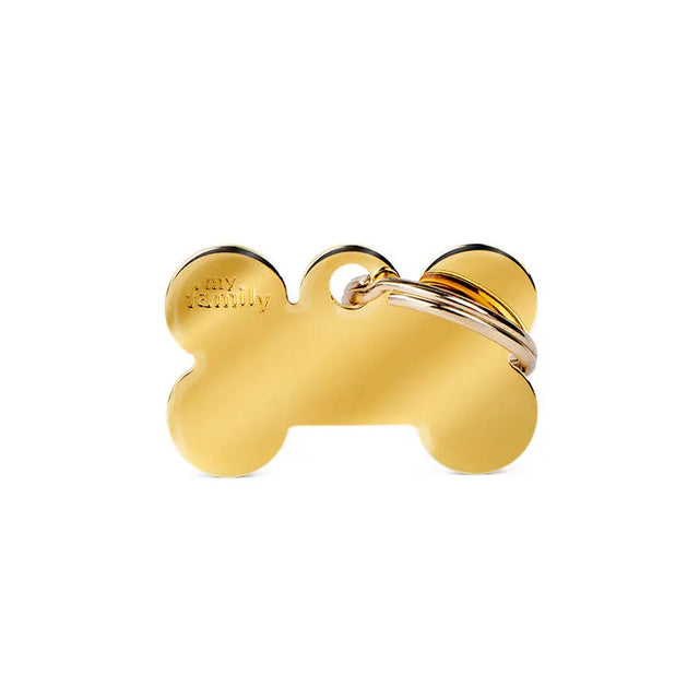 Navneskilt ben guld lille small 1,9x3 cm guld - Maxi Zoo Danmark