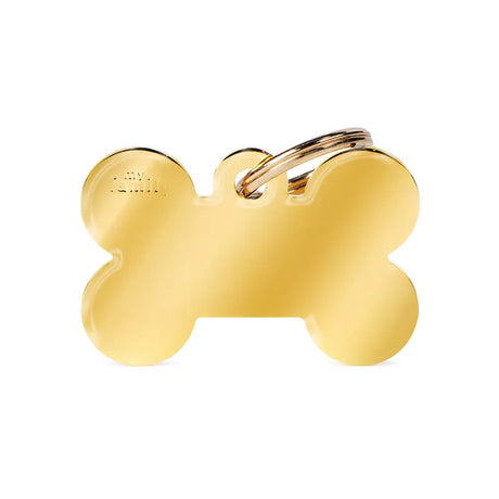 Navnetegn ben big 2,5x3,8 cm guld - Maxi Zoo Danmark